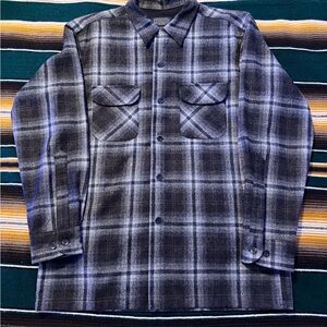 Pendleton Gray and Black Plaid Shirt